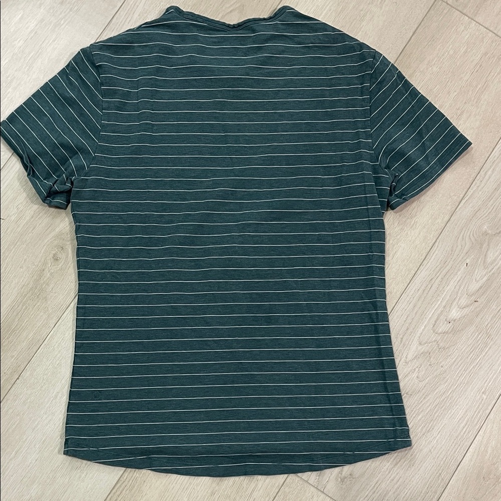 Lululemon  Striped Dark Green Shirt